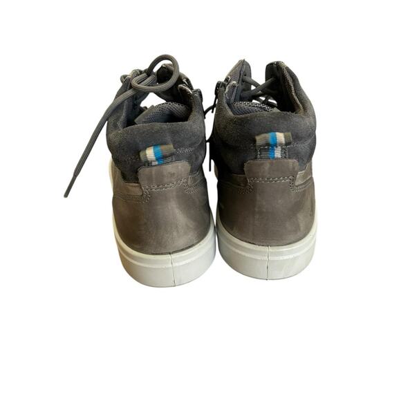 ECCO Men's Kyle Hi-Top Waterproof Hydromax Sneaker Gray Leather Mens size 47 - Picture 4 of 10